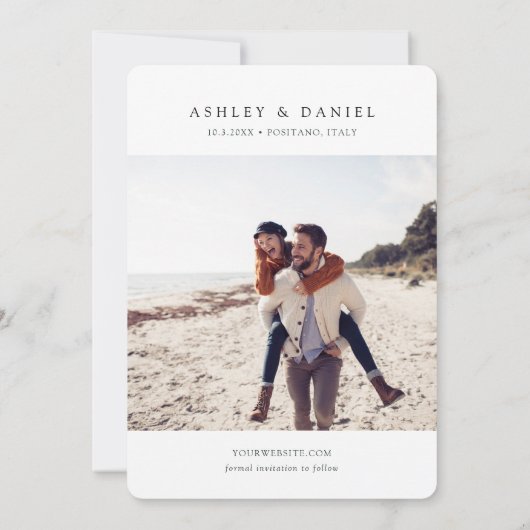 Invitation Positano Mariage Italie Enregistrer la date (Dos)