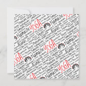 Invitation Positions élégantes de Yoga noir et rouge Lotus Bl (Dos)