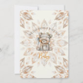 Invitation Possibilité d'attente précoce Baby shower Invitati (Dos)