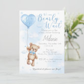 Invitation Possibilité d'attente précoce Baby shower Invitati (Debout devant)