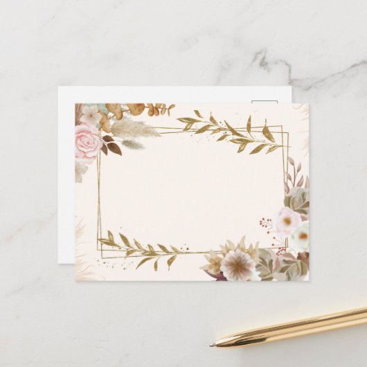 Invitation Post card Design Briefkaart (Voorkant / Achterkant in situ)