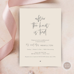 Invitation Post mariage Brunch, Après le noeud est lié Invita