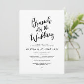 Invitation Post mariage, Brunch après mariage, Script noir (Debout devant)