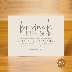Invitation Post Mariage Brunch avec la célébration des nouvea