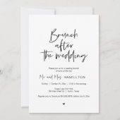 Invitation Post mariage Brunch, Brunch après le mariage (Devant)