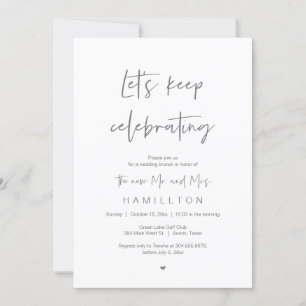 Invitation Post mariage Brunch, continuons à célébrer