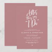 Invitation Post Mariage Brunch, Fête du chalet rustique (Devant / Derrière)
