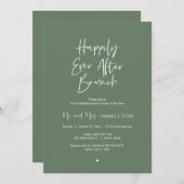 Invitation Post mariage Brunch, Heureux Jamais Après Brunch (Devant / Derrière)