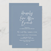 Invitation Post mariage Brunch, Heureux Jamais Après Brunch (Devant / Derrière)