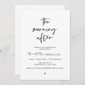 Invitation Post mariage Brunch, Le matin après (Devant / Derrière)