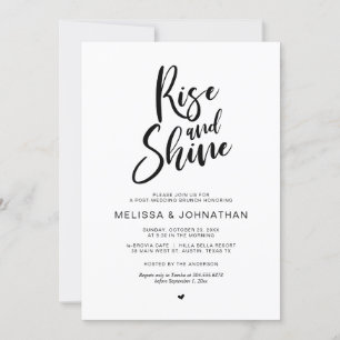 Invitation Post mariage Brunch, Lever et Shine