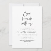 Invitation Post mariage Brunch, Venez Brunch Avec Nous (Devant)