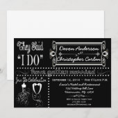 Invitation Post Mariage Chic Chalkboard (Devant / Derrière)