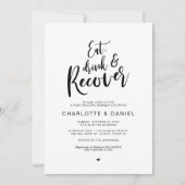 Invitation Post mariage, Manger, Boire et Récupérer Brunch (Devant)