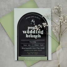 Invitation post-Mariage moderne à Brunch