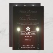 Invitation Poste de rideau de théâtre (Devant / Derrière)