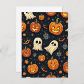Invitation Poste d'Halloween (Devant / Derrière)