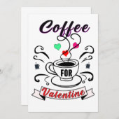 Invitation Poster d'anniversaire de café (Devant / Derrière)