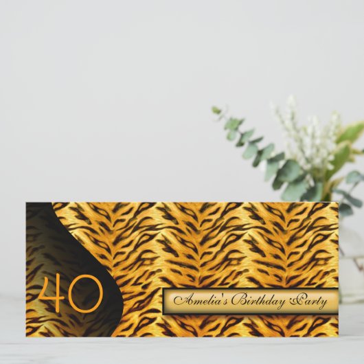 Invitation poster de animal (Debout devant)