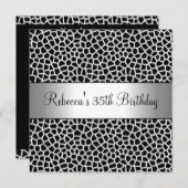 Invitation Poster de animal 35e Soirée d'anniversaire élégant (Devant / Derrière)