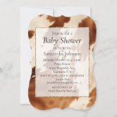Invitation Poster de animal à la crème Brown occidentale (Devant)
