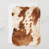 Invitation Poster de animal à la crème Brown occidentale (Dos)
