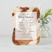 Invitation Poster de animal à la crème Brown occidentale (Debout devant)