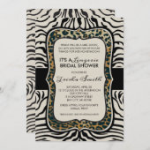 Invitation Poster de animal à la douche nuptiale (Devant / Derrière)