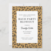 Invitation Poster de animal beige et Brown Bachelorette Party (Devant)