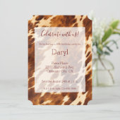 Invitation Poster de animal Brown à la crème (Debout devant)