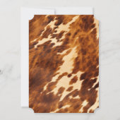 Invitation Poster de animal Brown à la crème (Dos)