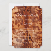 Invitation Poster de animal Brown de vache (Devant)