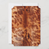 Invitation Poster de animal Brown de vache (Dos)