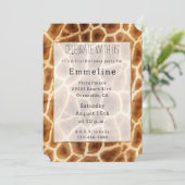 Invitation Poster de animal Brown Giraffe (Debout devant)