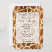 Invitation Poster de animal Brown Giraffe (Devant)