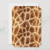 Invitation Poster de animal Brown Giraffe (Dos)