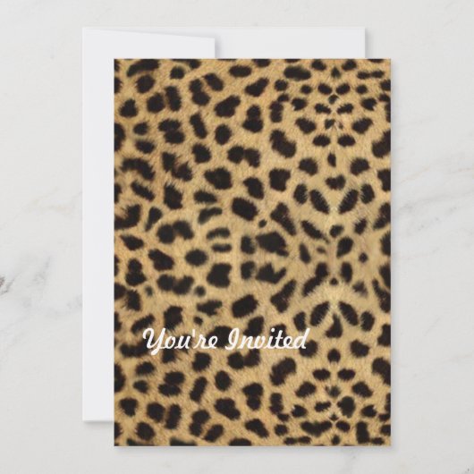 Invitation Poster de animal Cheetah (Devant)