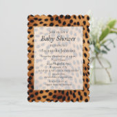 Invitation Poster de animal Cheetah Brown et noir (Debout devant)