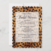 Invitation Poster de animal Cheetah Brown et noir (Devant)