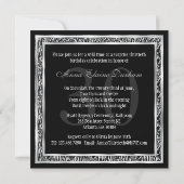 Invitation Poster de animal classique [Zebra Black (Dos)