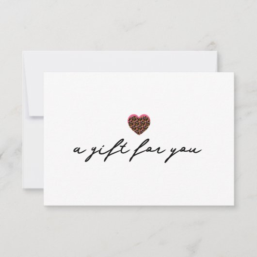 Invitation Poster de animal Coeur Certificat cadeau Invitatio (Devant)