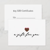 Invitation Poster de animal Coeur Certificat cadeau Invitatio (Devant / Derrière)