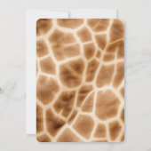 Invitation Poster de animal crème Brown Giraffe (Dos)
