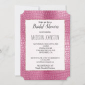 Invitation Poster de animal d'alligator rose Faux (Devant)