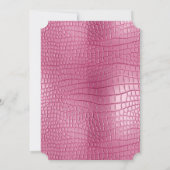 Invitation Poster de animal d'alligator rose Faux (Dos)