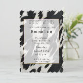 Invitation Poster de animal de la vache blanche de l'Ouest (Debout devant)