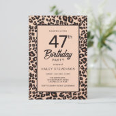 Invitation Poster de animal de Leopard élégant tendance 47e a (Debout devant)