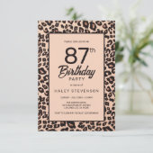 Invitation Poster de animal de Leopard élégant tendance 87e a (Debout devant)