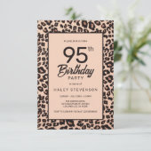 Invitation Poster de animal de Leopard élégant tendance 95e a (Debout devant)