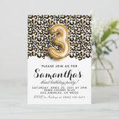 Invitation Poster de animal de Leopard pour le 3e (Debout devant)